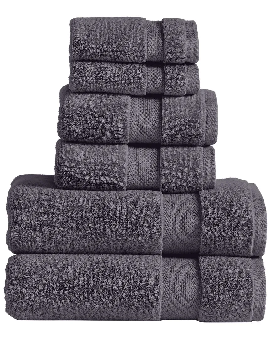 Luxury Quick-Dry 6pc Towel Set - Gray, Cotton