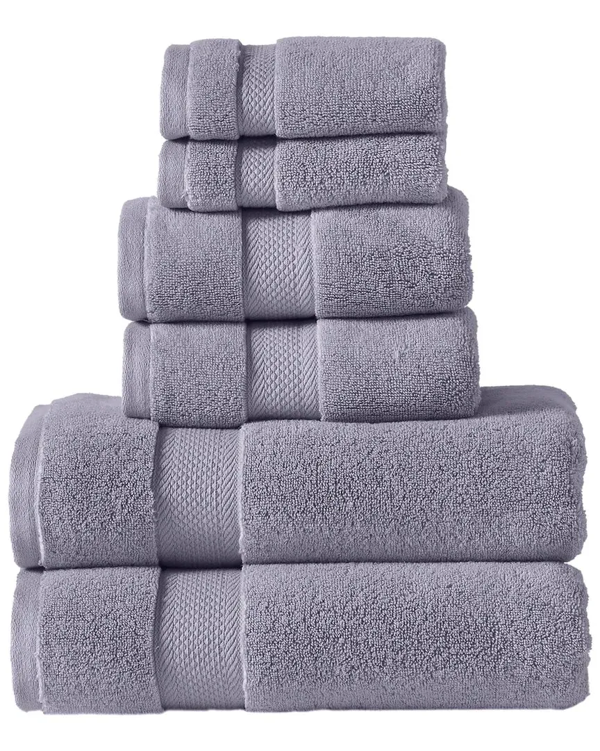 Luxury Quick-Dry 6pc Towel Set - Lilac Marble, Cotton