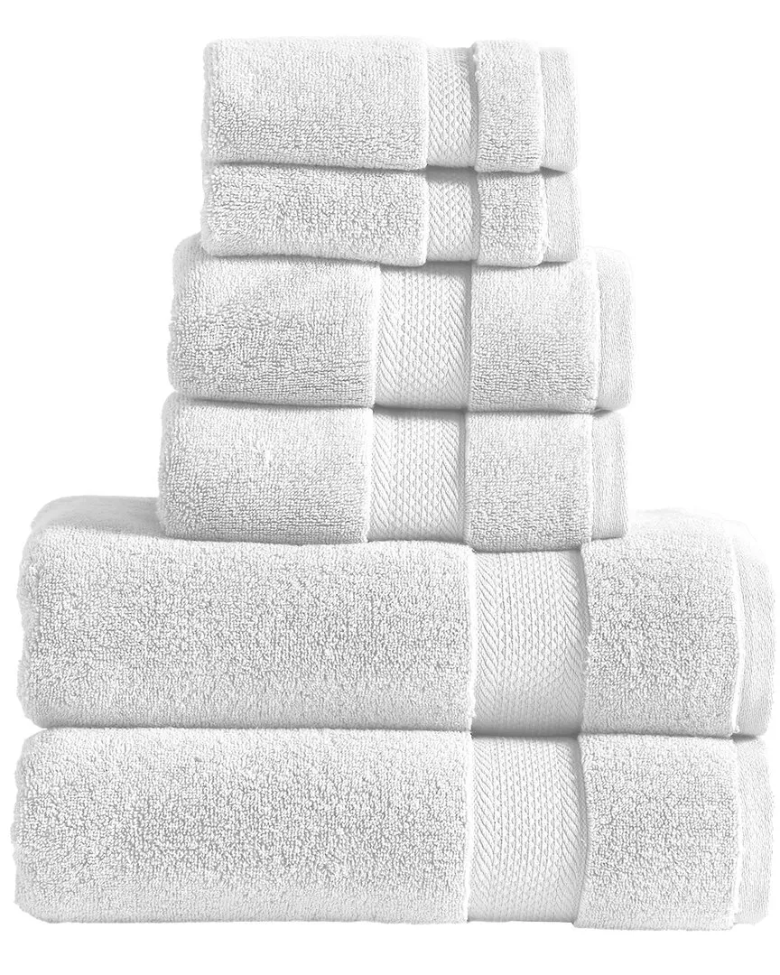 Luxury Quick-Dry 6pc Towel Set - White, Cotton