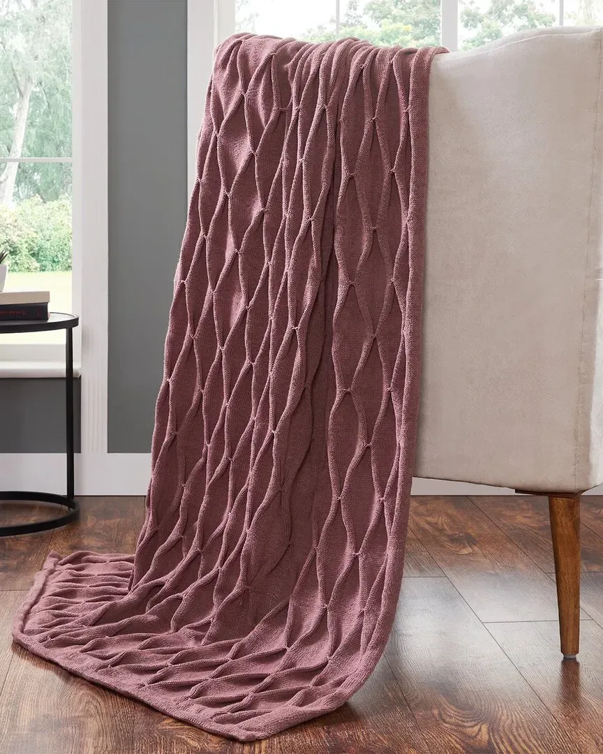 Samira Acrylic Embellished Throw - Rosewood