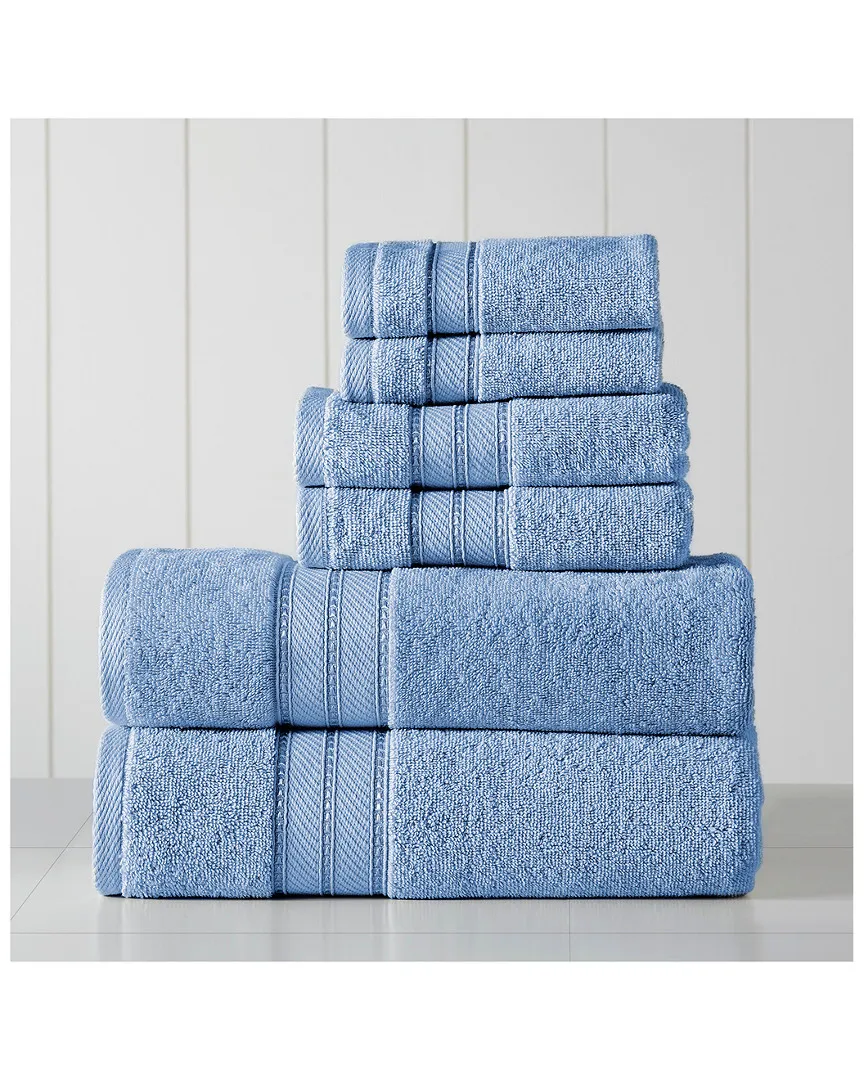SpunLoft 6-Piece Towel Set - Blue, Cotton image