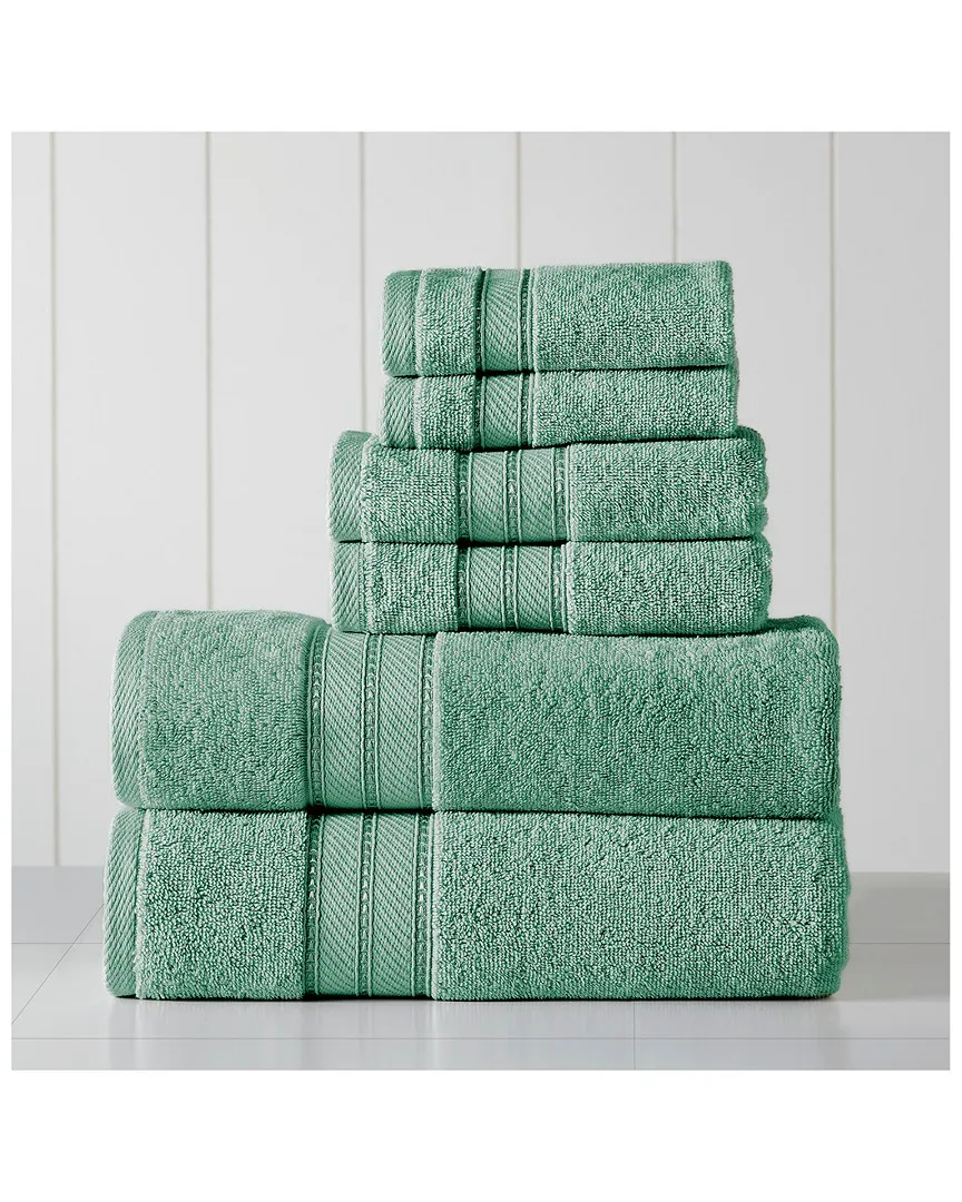 SpunLoft 6-Piece Towel Set - Eucalyptus, Cotton
