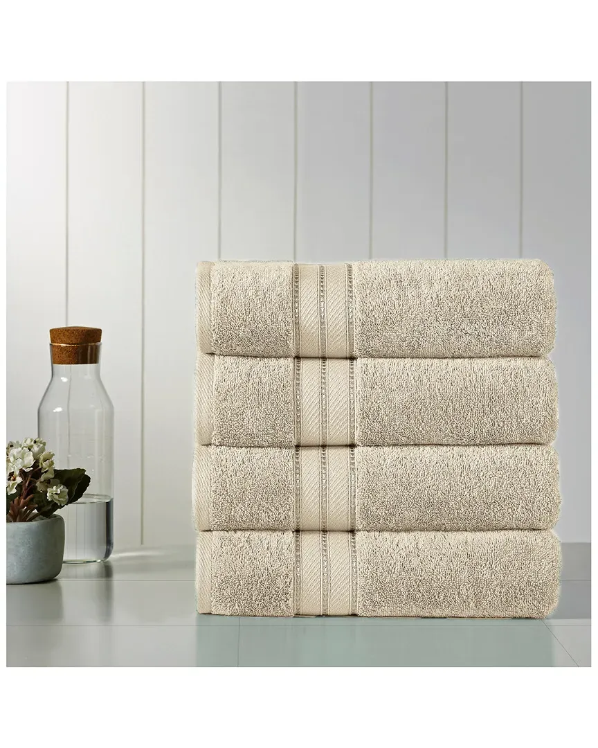 SpunLoft Set of 4 Bath Towels - Sand, Cotton