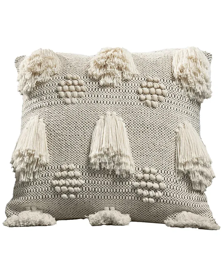Threads Decorative Pillow Cover with Zipper - Cotton