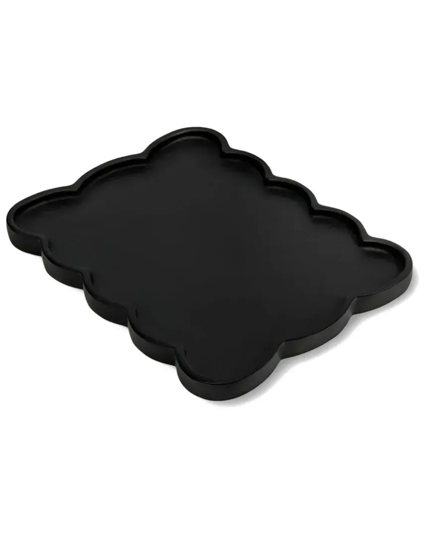 Wick Scallop Cheese Board - Black, Resin image