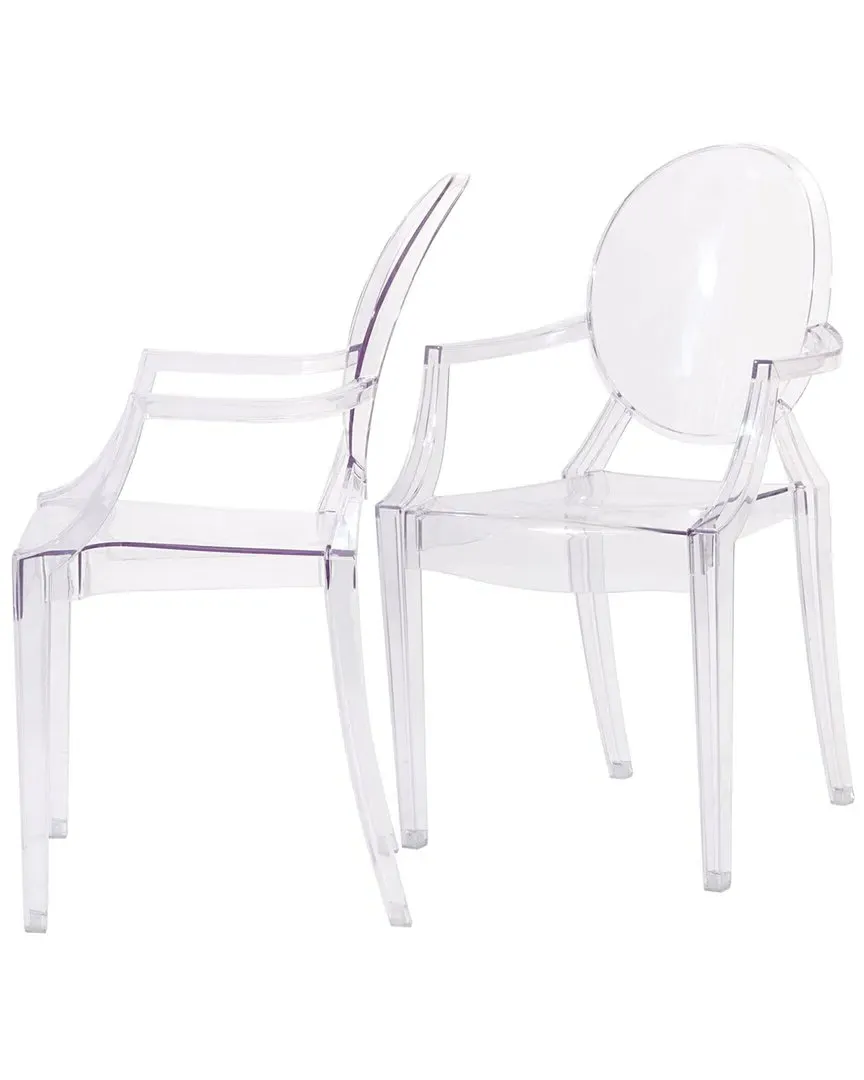 Casper Dining Armchairs Set of 2 - Clear, Acrylic image