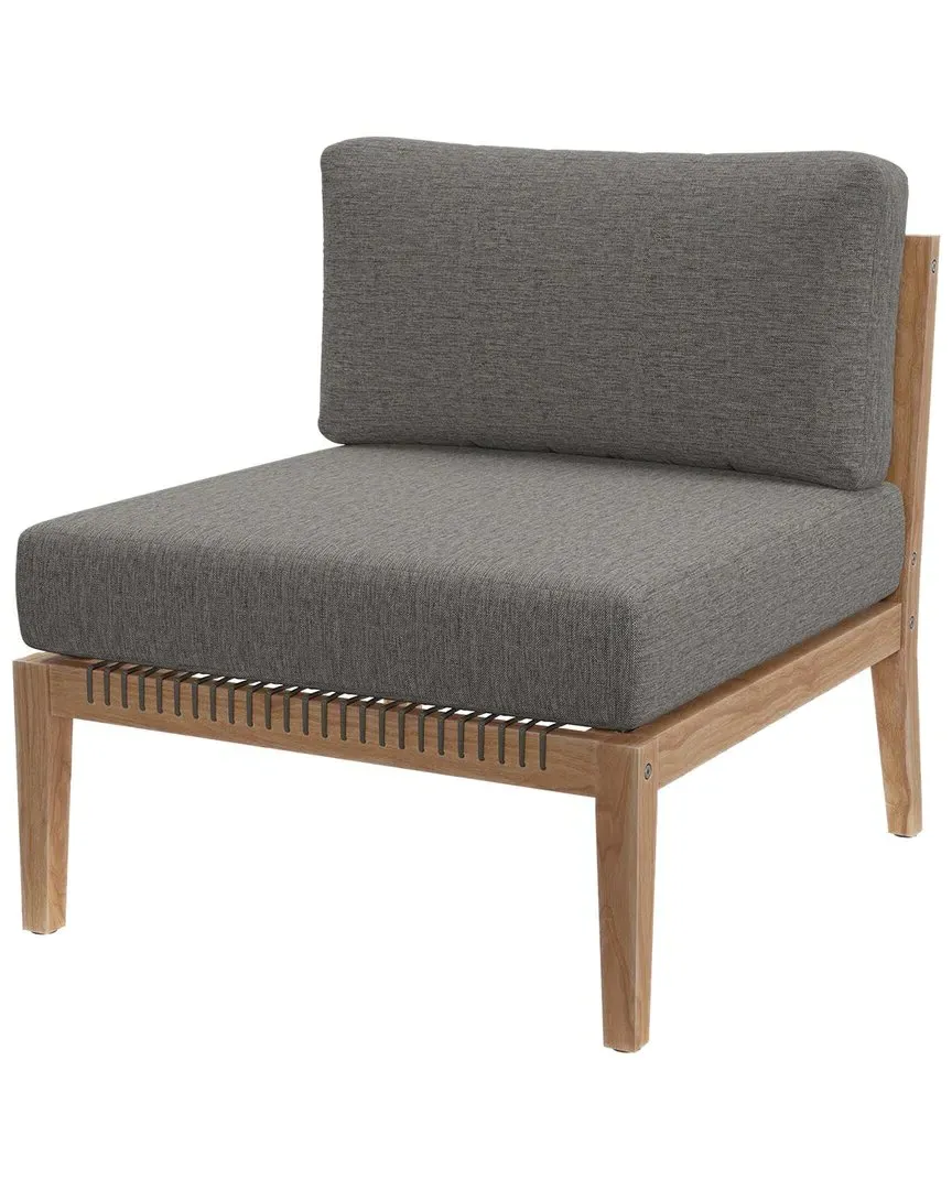 Clearwater Outdoor Armless Chair - Grey, Teak