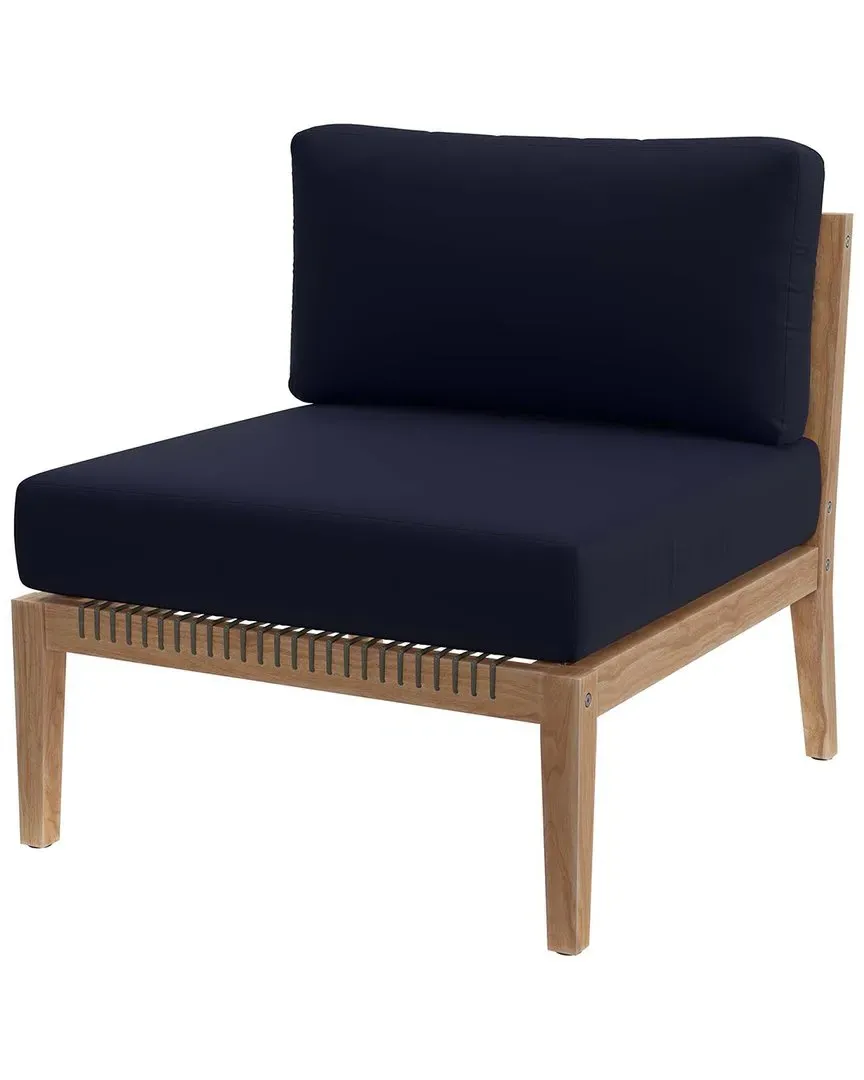 Clearwater Outdoor Armless Chair - Grey, Teak