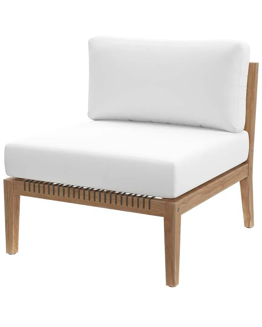 Clearwater Outdoor Armless Chair - Grey, Teak image