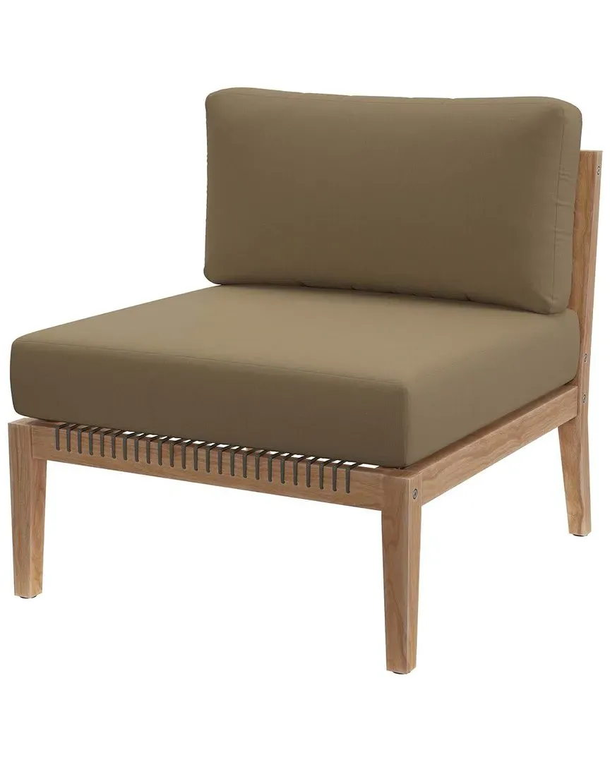 Clearwater Outdoor Armless Chair - Grey, Teak