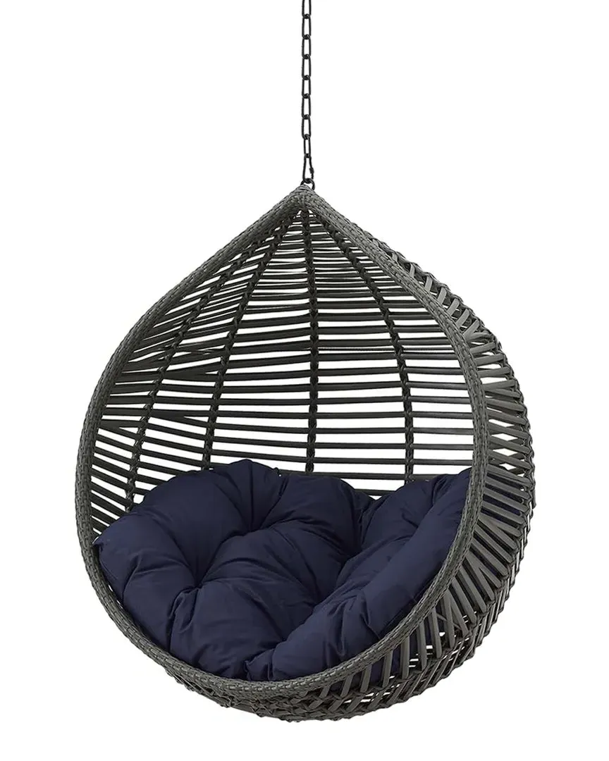 Garner Teardrop Outdoor Patio Swing Chair - Gray image