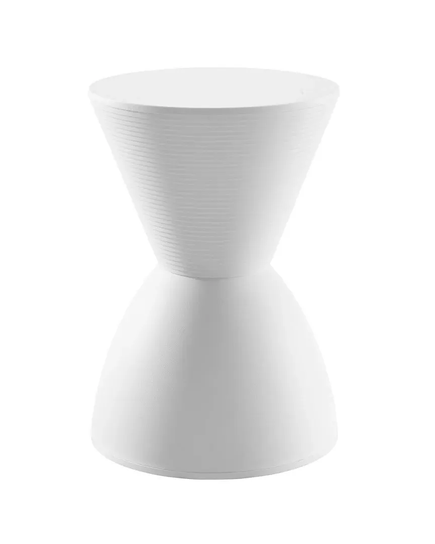 Haste Hourglass Stool with Storage - White image
