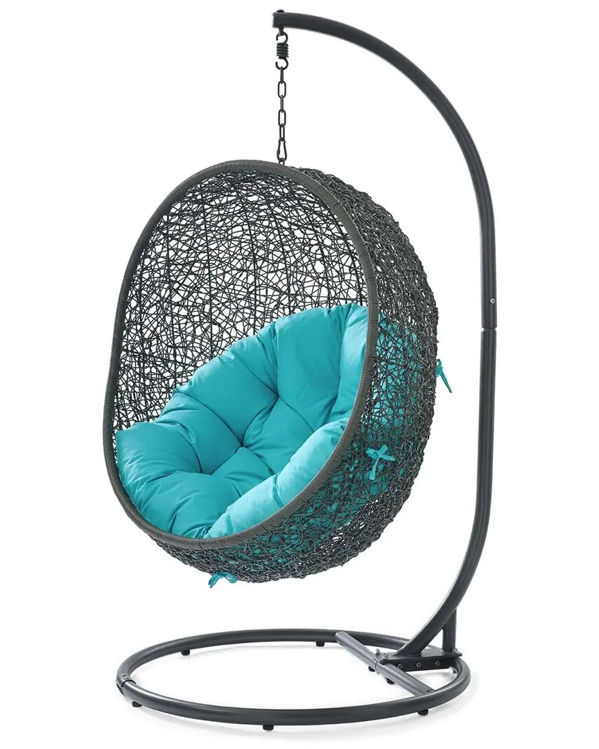 Hide Outdoor Patio Swing Chair with Stand - Gray
