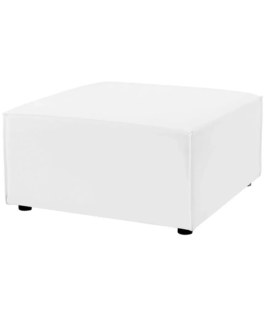 Saybrook Outdoor Sectional Sofa Ottoman - White, Sunbrella