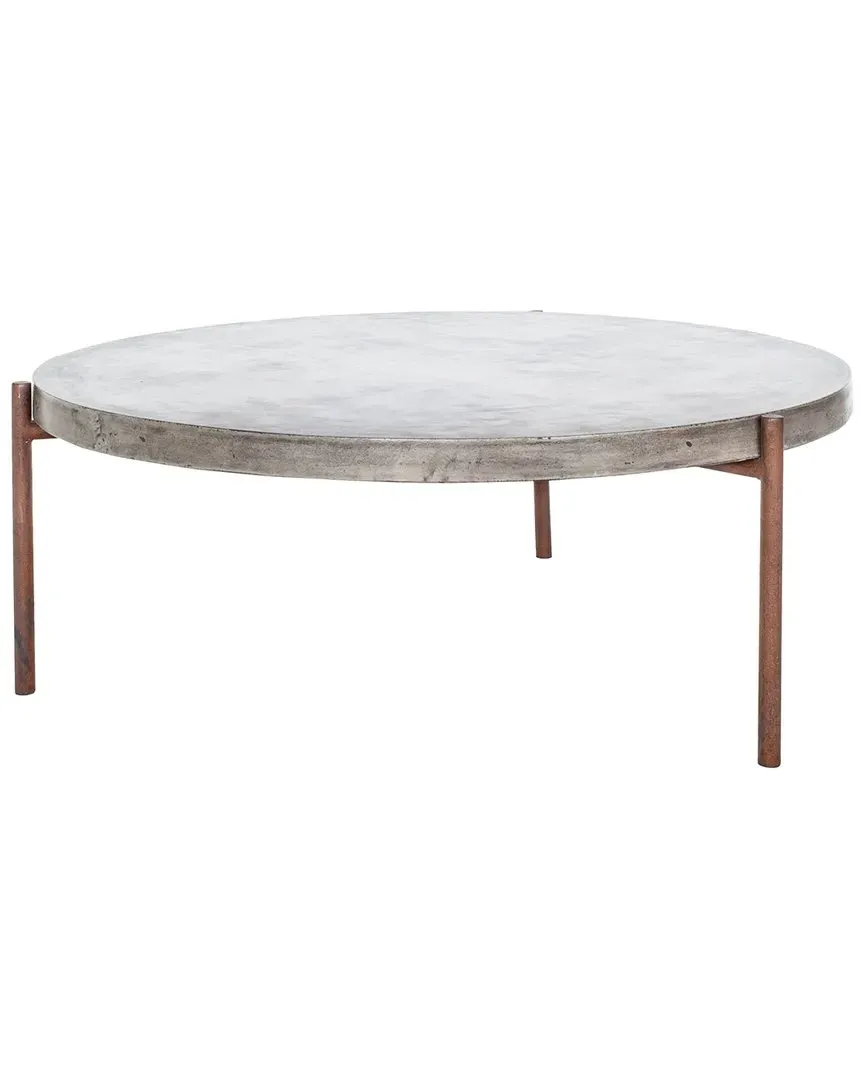 Mendez Round Coffee Table - Grey, Concrete image
