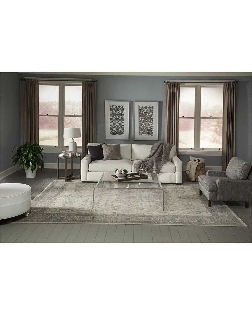 Banaras Hand Knotted Rug - Beige, Wool