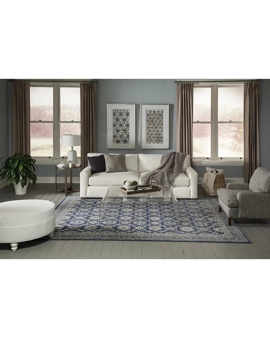Banaras Hand Knotted Rug - Blue, Wool