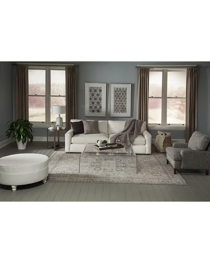 Banaras Hand Knotted Rug - Grey, Wool