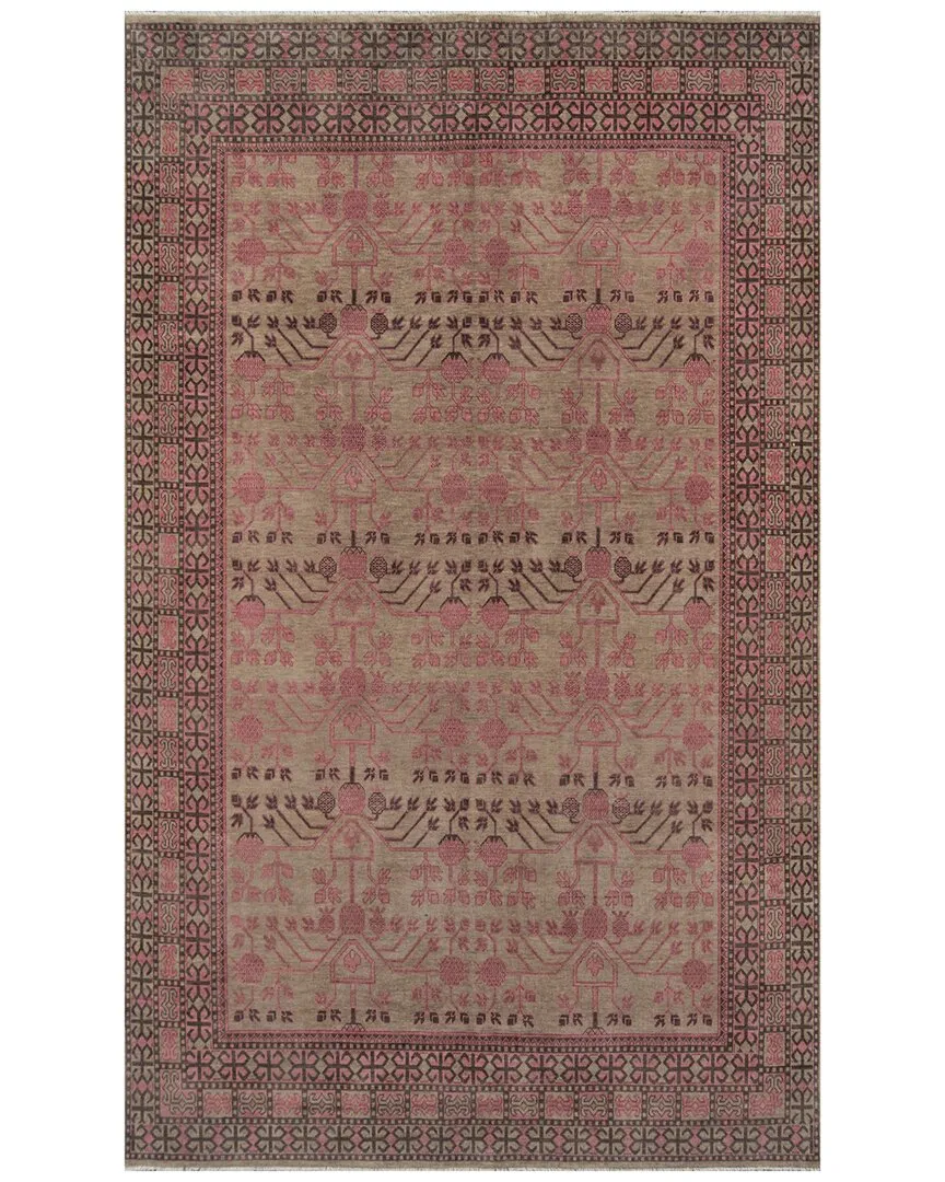 Banaras Hand Knotted Rug - Pink, Wool image