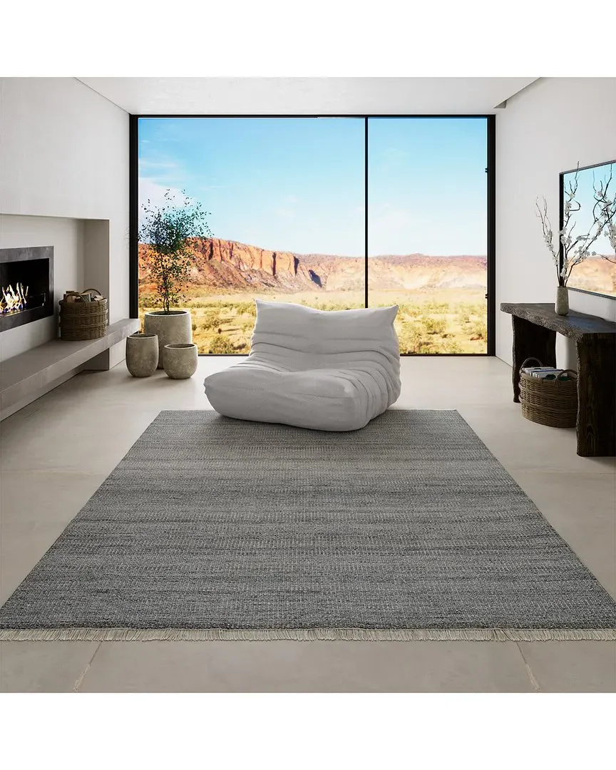 Cove Hand Woven Indoor/Outdoor Rug - Silver, Recycled Plastic