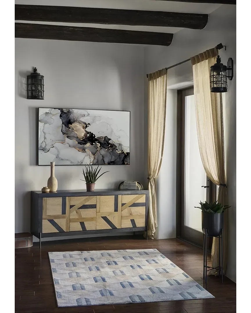 Edition Geometric Rug - Blue, Polyester image