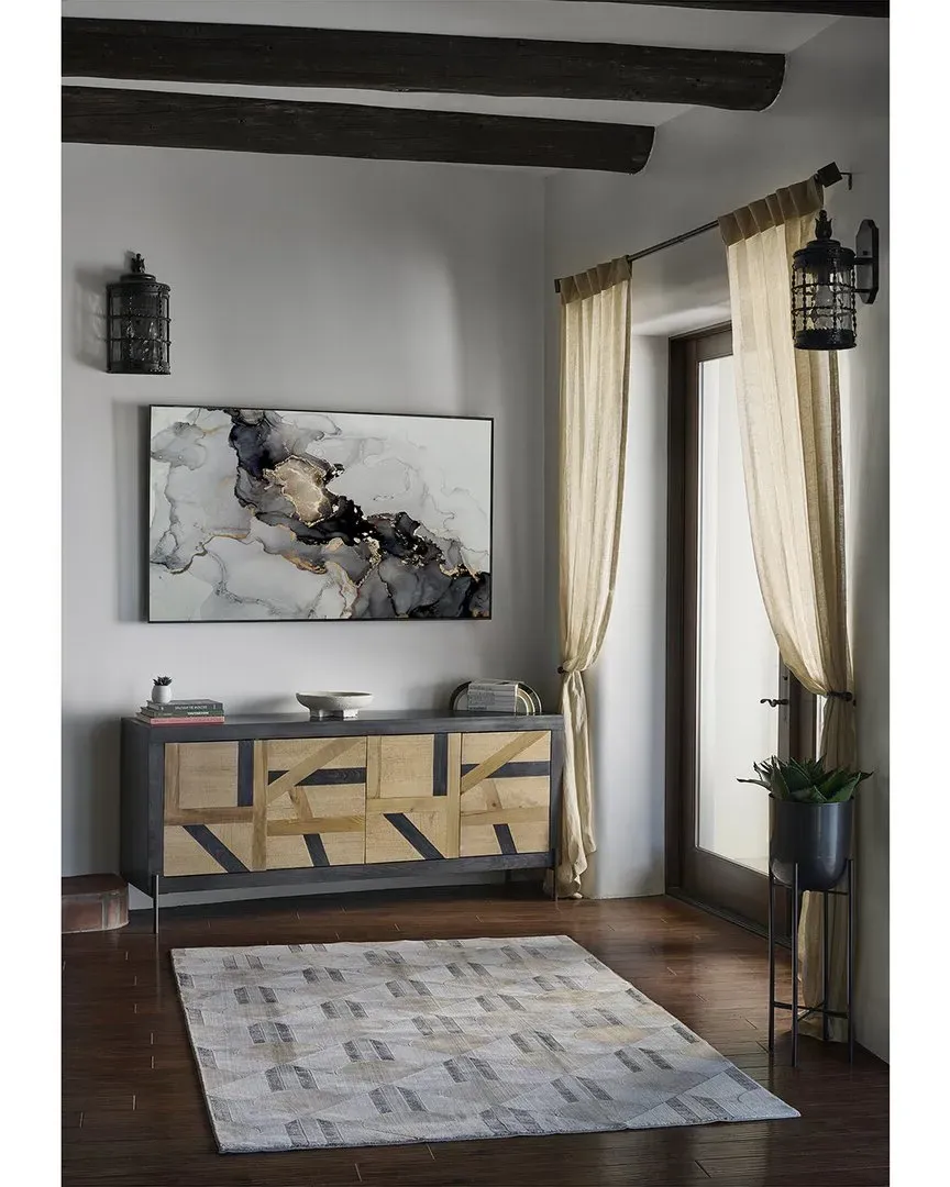 Edition Geometric Rug - Charcoal, Polyester