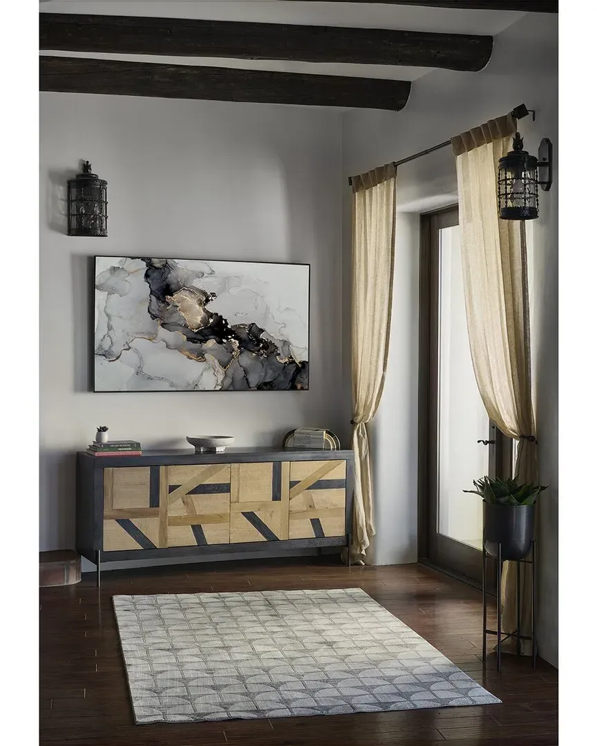 Edition Geometric Rug - Charcoal, Polyester