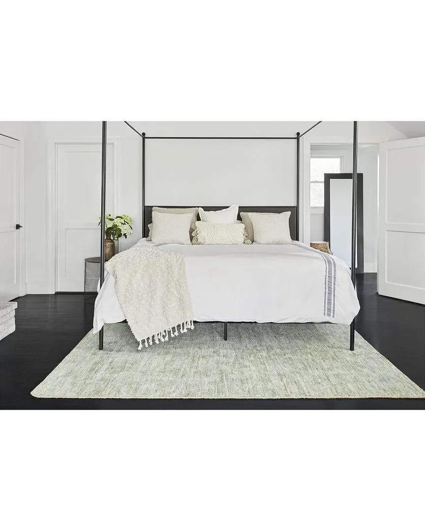 Etra Hand Knotted Rug - Green, Jute