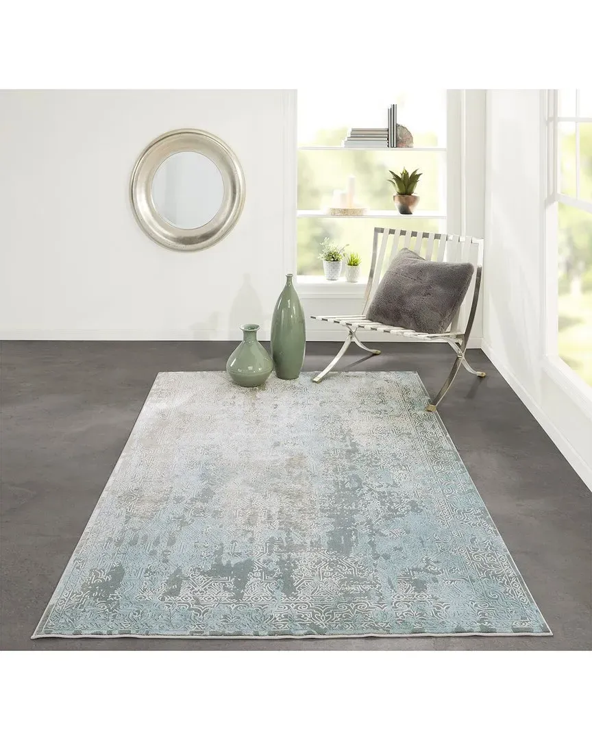 Genevieve Distressed Rug - Light Blue, Polyester image