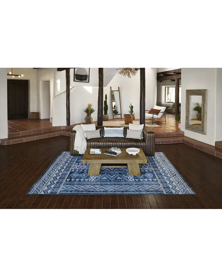 Genevieve Southwestern Rug - Blue, Polyester image