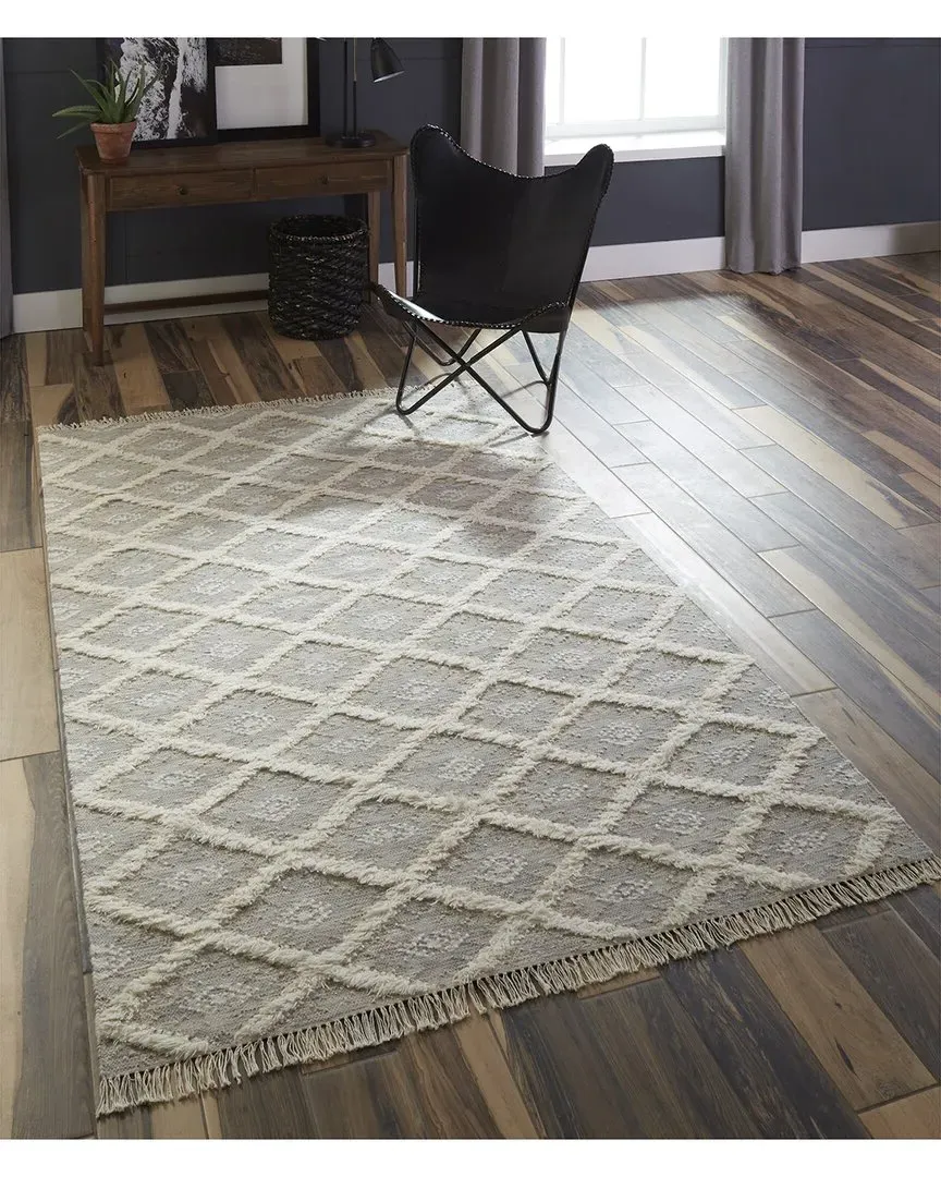 Harper Hand Woven Rug - Grey, Wool image