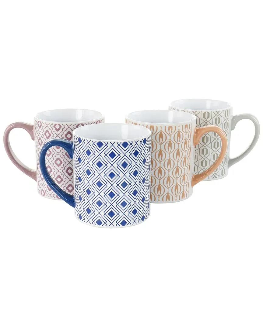 Bliss 4-Piece Can Shaped Mug Set - Stoneware