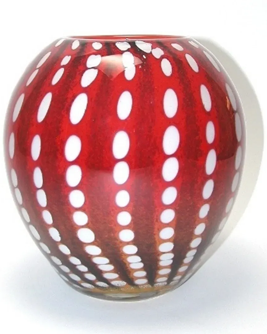 European Art Glass Vezuviu Bowl - Red Orange image