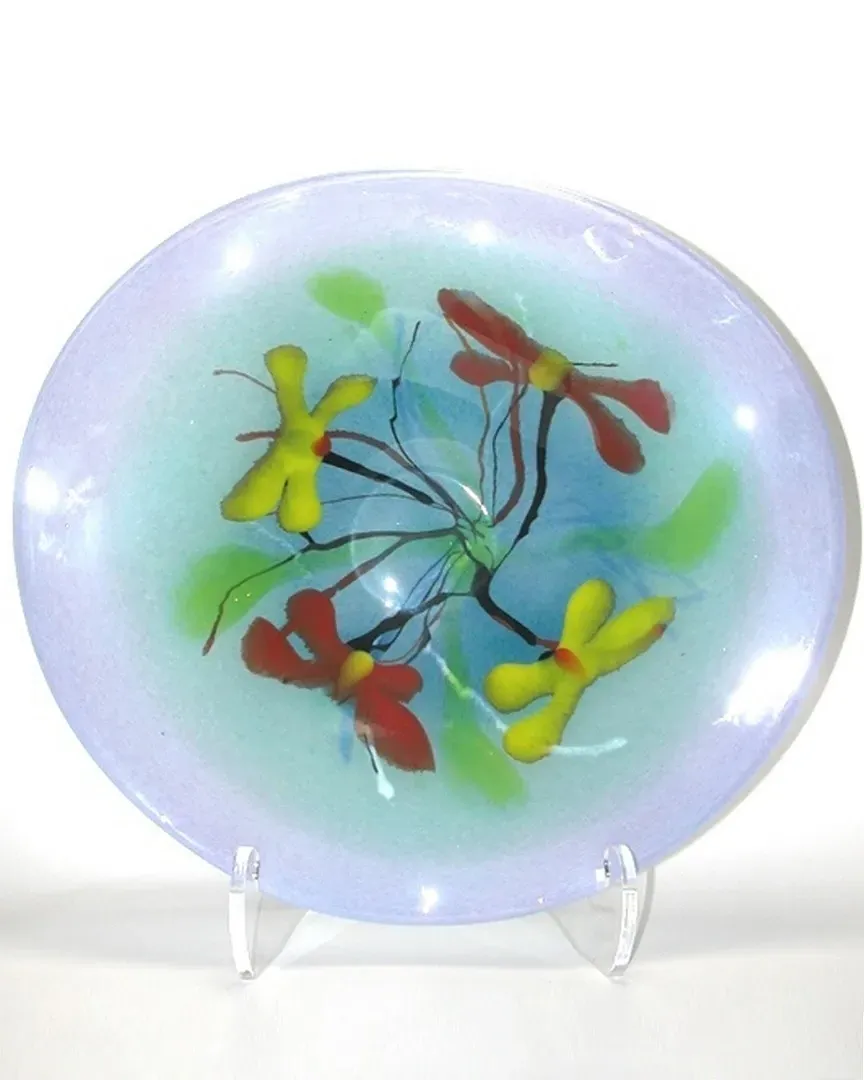 Mila Brown European Art Glass Napoli Centerpiece Plate