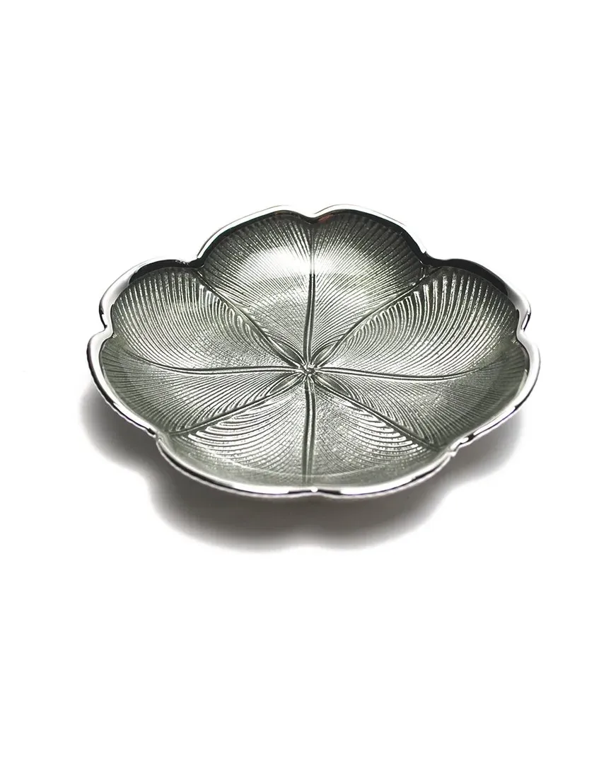 Murano 6in Quadrifoglio Plate - Green, Glass image