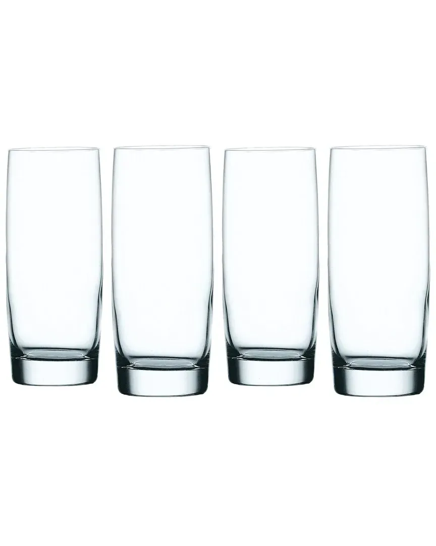 Vivendi Longdrink Glasses Set of 4 - Clear, Crystal