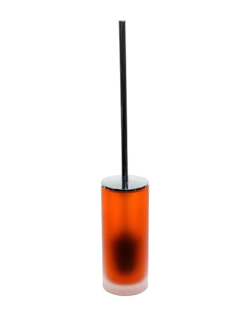 Nameeks Toilet Brush Holder - Orange, Frosted Glass image