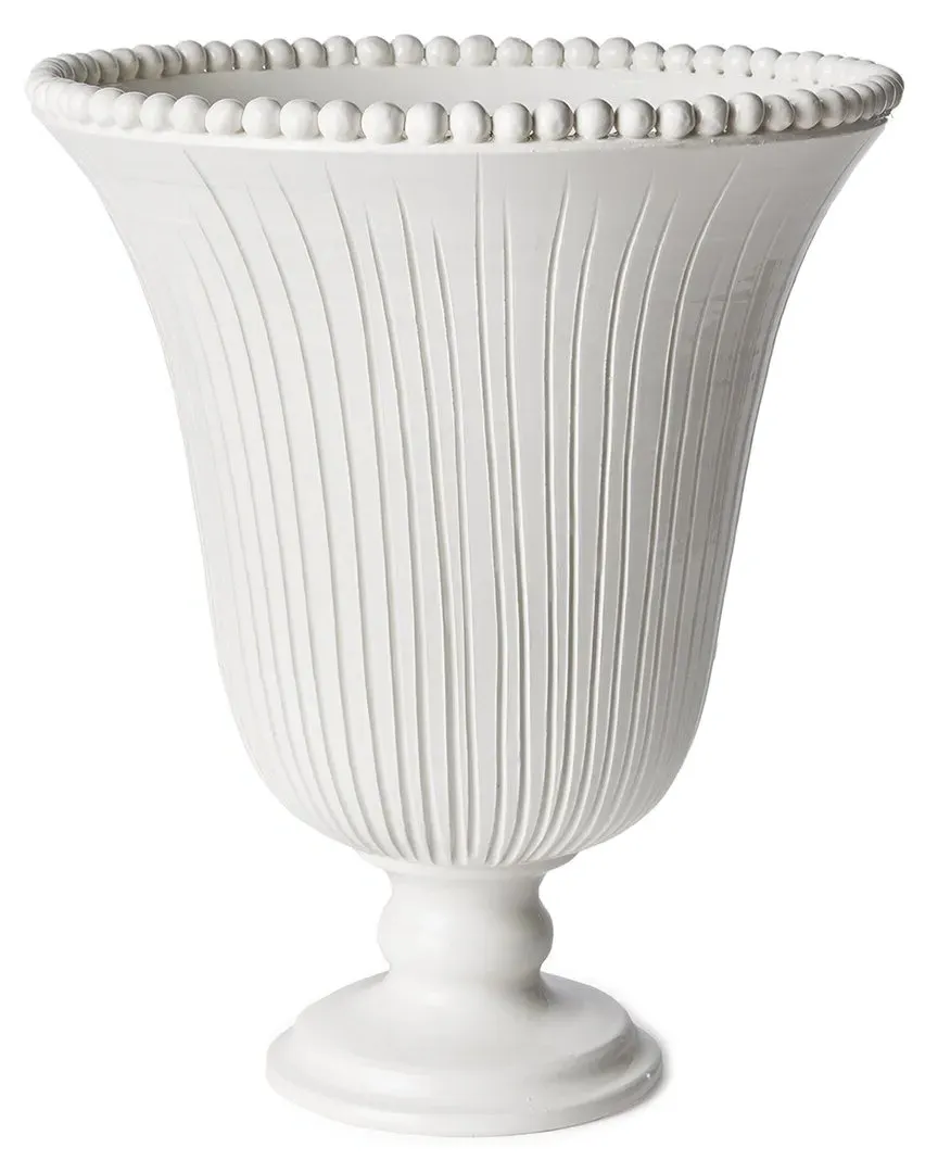 Perla Wide Vase - White, Ceramic image