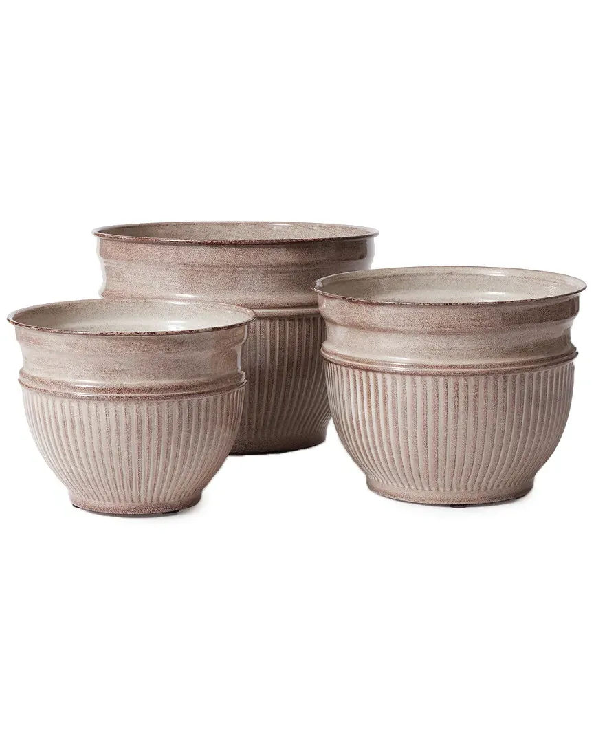 Set of 3 Camelia Pots - Mocha image
