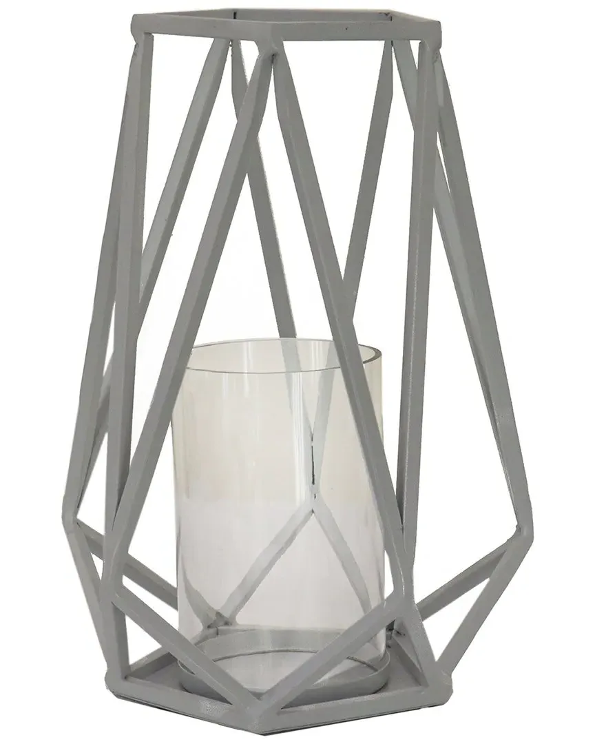 10in Candle Lantern - Gray, Iron image