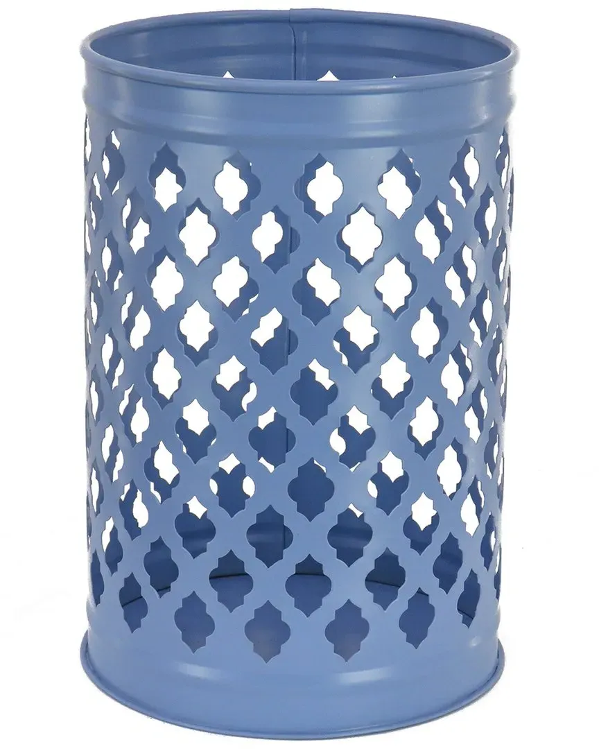 12in Candle Lantern - Blue, Galvanized Iron image