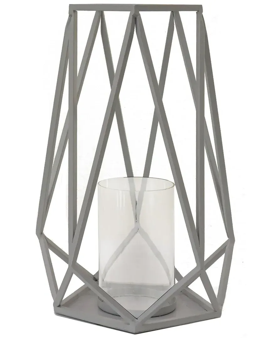 12in Candle Lantern - Gray, Iron
