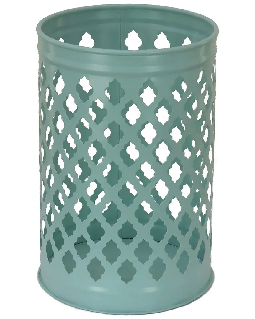 12in Candle Lantern - Green, Galvanized Iron
