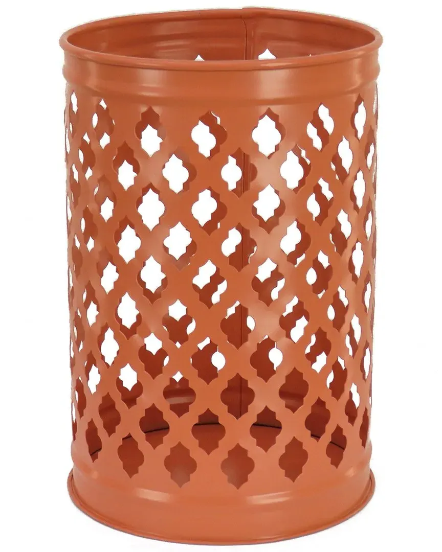12in Candle Lantern - Pink, Iron