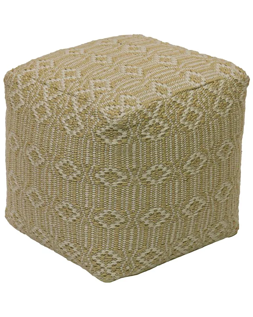 16 Hand Woven Pouf Ottoman - Sand, Polyester image