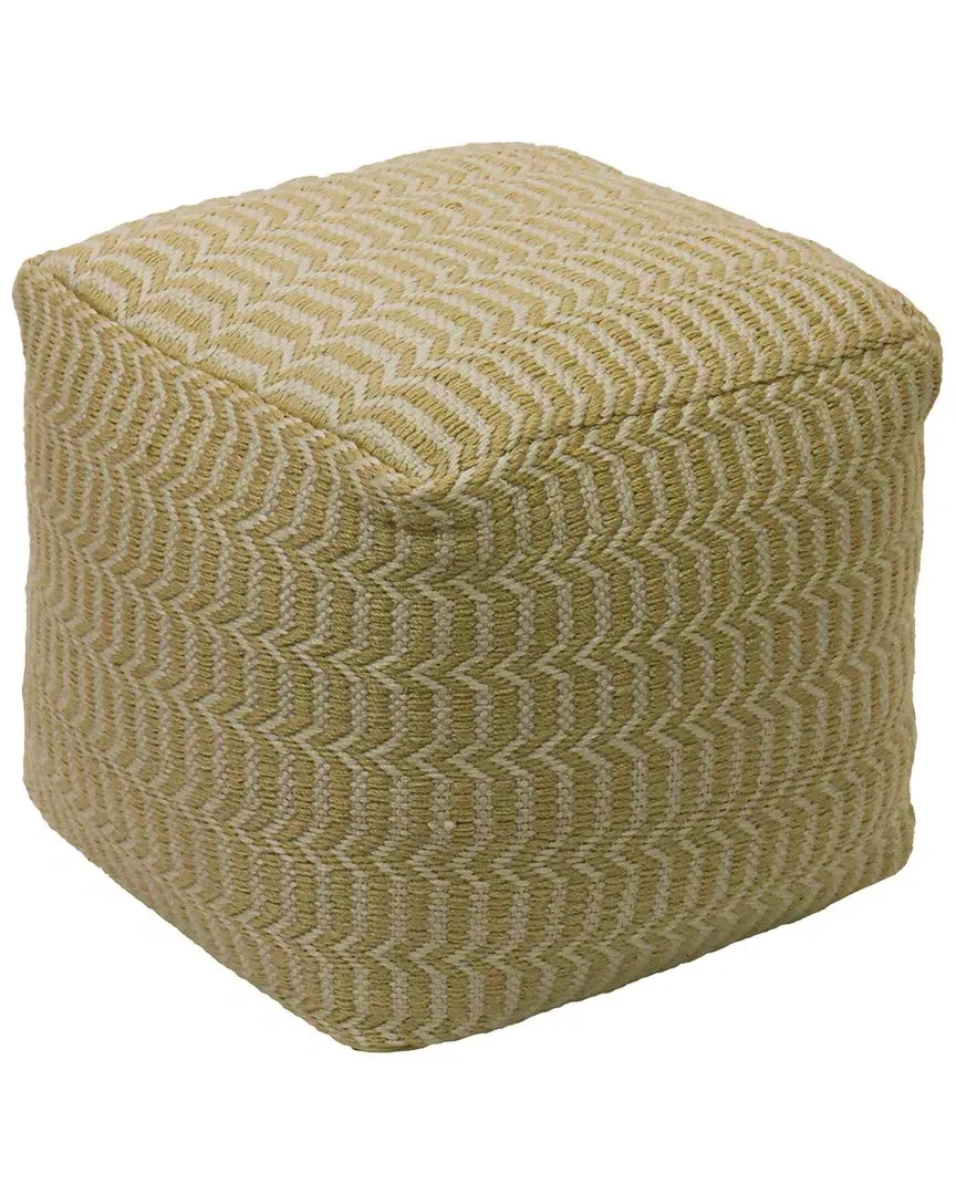 16in Hand Woven Pouf Ottoman - Beige, Polyester image