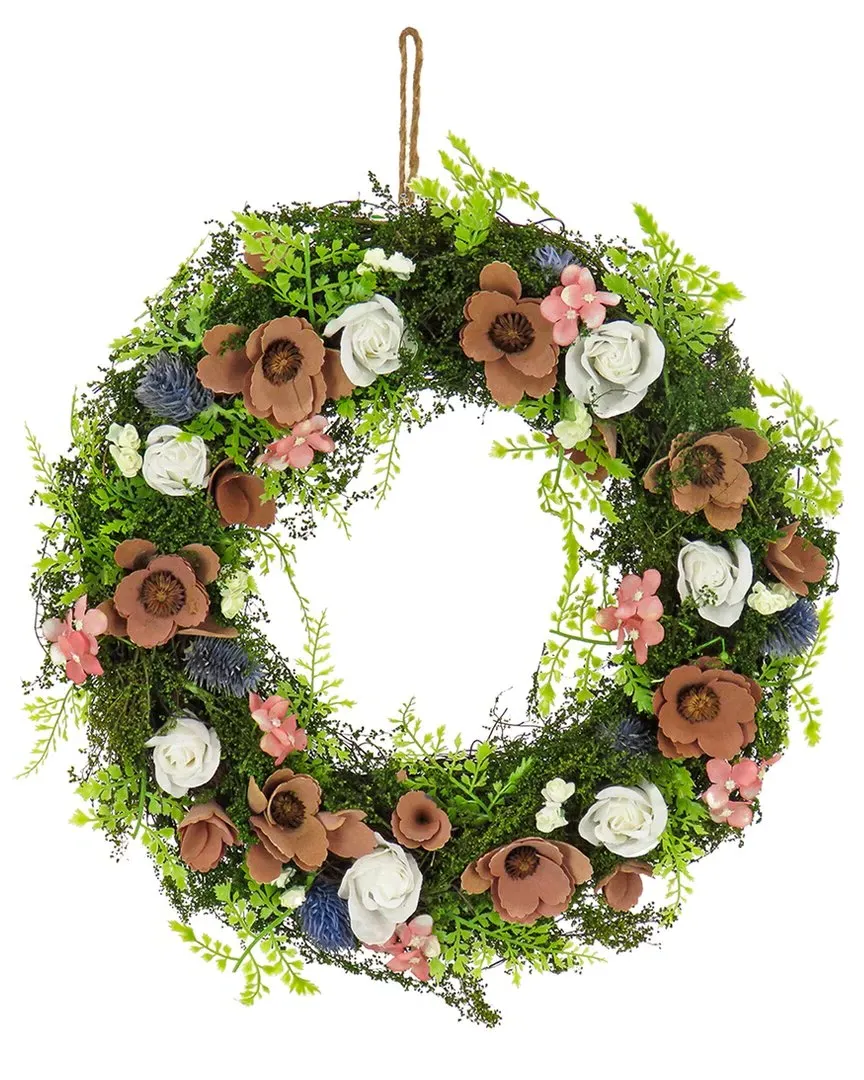 18In Floral Spring Wreath - Pink image