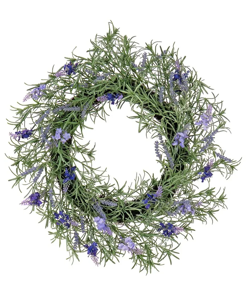 19In Spring Lavender and Rosemary Wreath - Purple