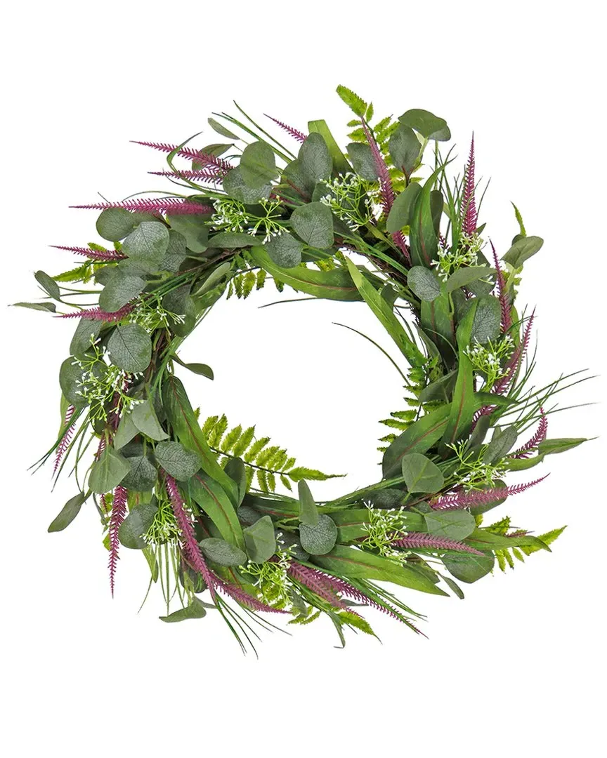 22In Eucalyptus And Lavender Wreath - Green