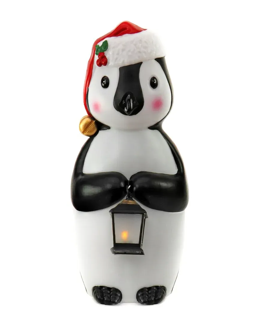 23in Blow Mold Penguin with LED Lights - Black image